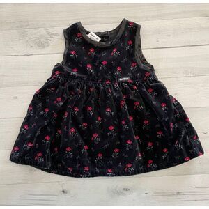 vintage OshKosh B'Gosh black‎ velvet dress 18 months